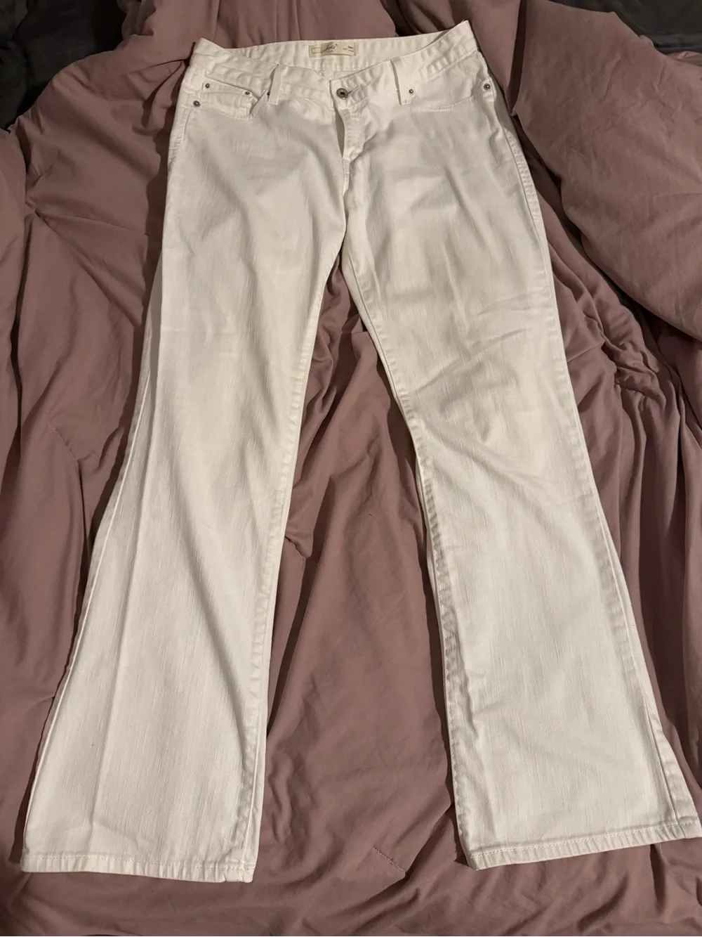 Levi's Women's White Boot Cut Jeans - Classic White Denim